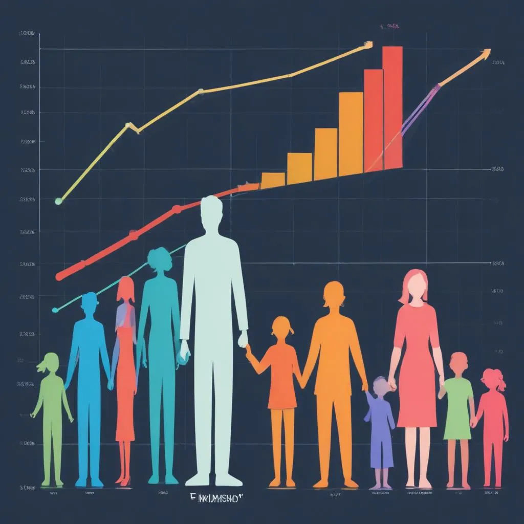Diverse financial growth chart showing multiple lines representing different investments