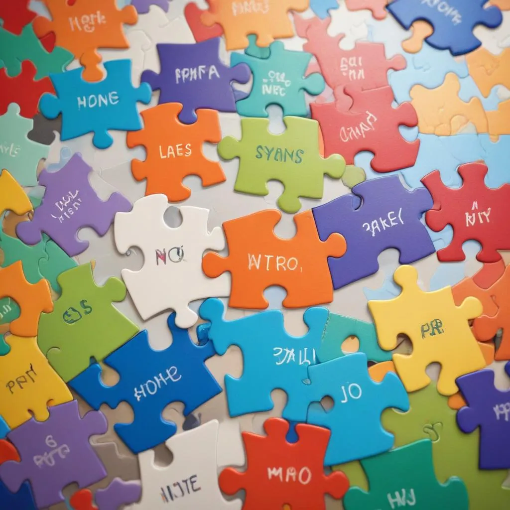 Diverse income streams represented by puzzle pieces coming together