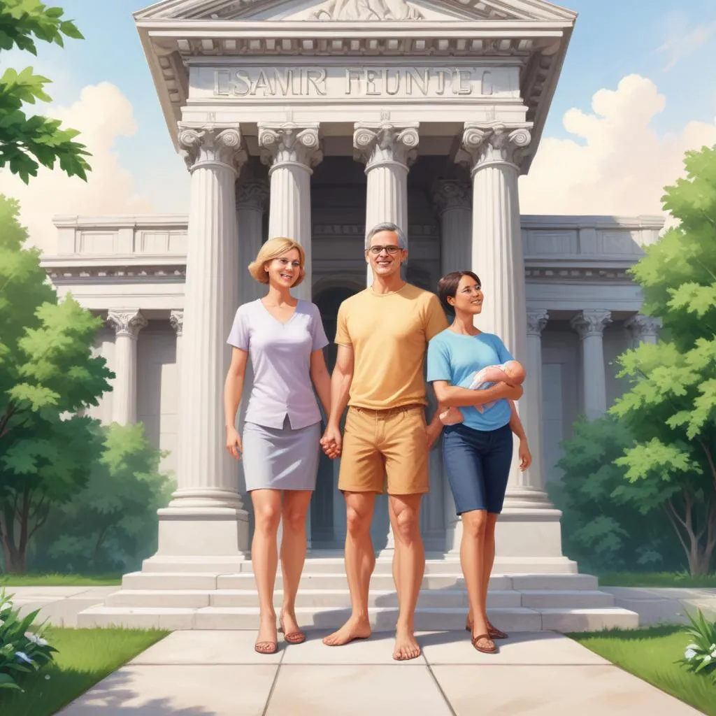 Three pillars supporting financial stability: emergency fund, diversified income, and insurance